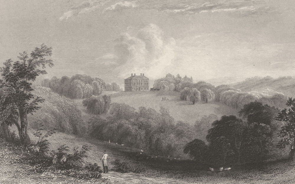 ESSEX. Copped Hall, Essex. (Bartlett/Wright) 1834 old antique print picture